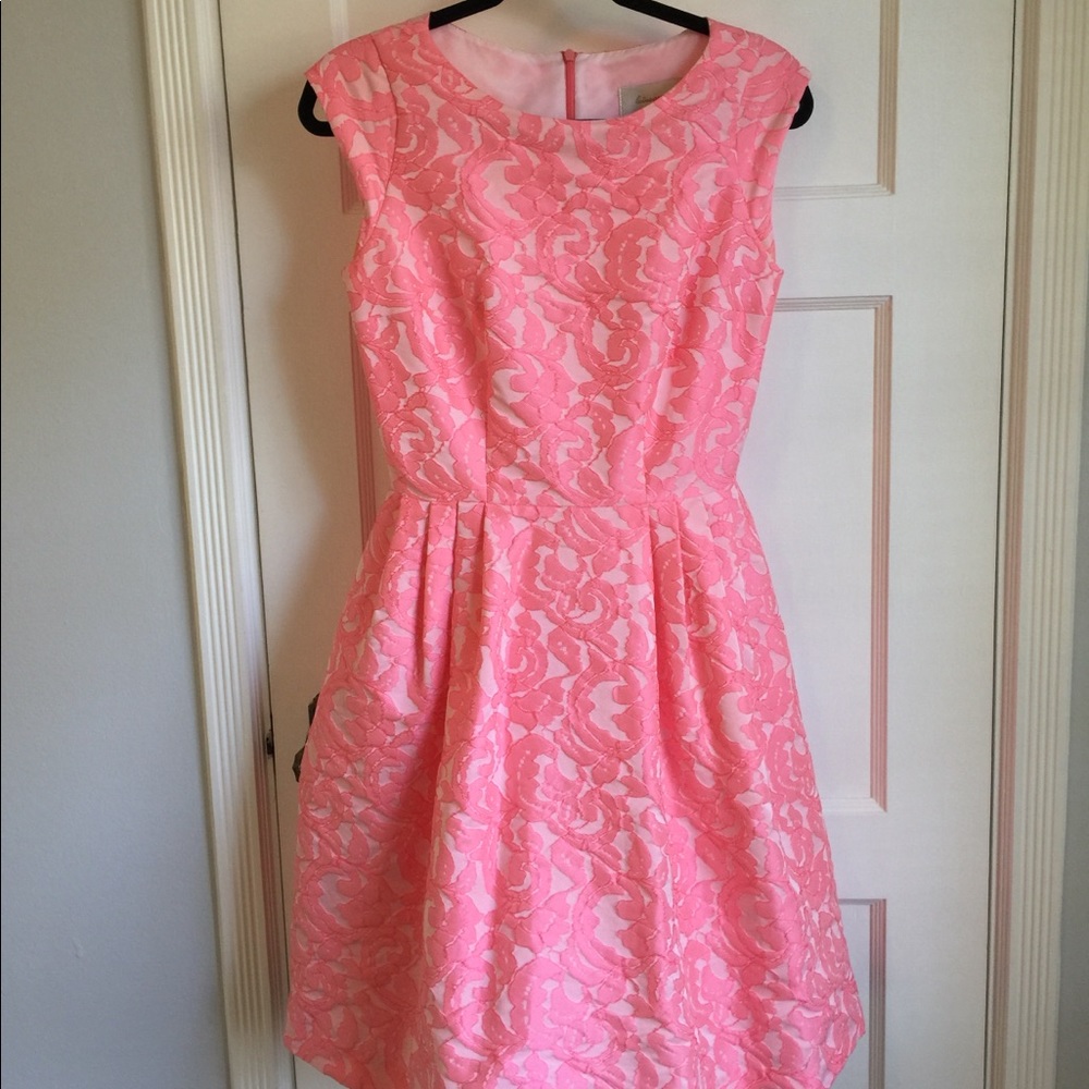 Brocade Lotusgrace Flamingo Burnout Dress | Size 2